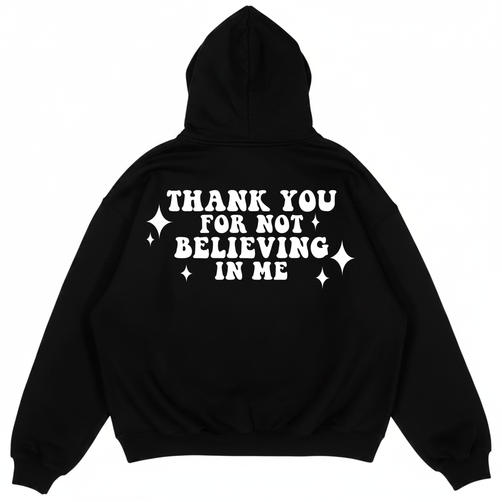 White On Black Star Hoodie
