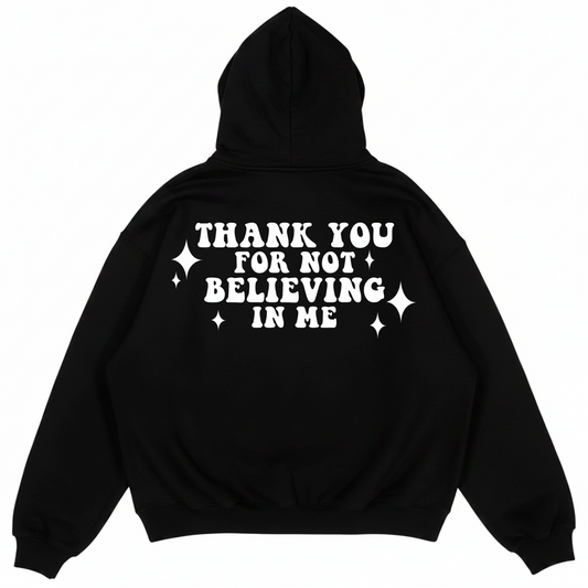 White On Black Star Hoodie